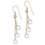 14k Two-tone Circle Dangle Earrings