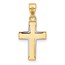 14K Two-tone Cross Pendant - 20.7 mm