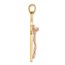 14K Two-tone Crucifix and St Benedict Pendant - 31 mm