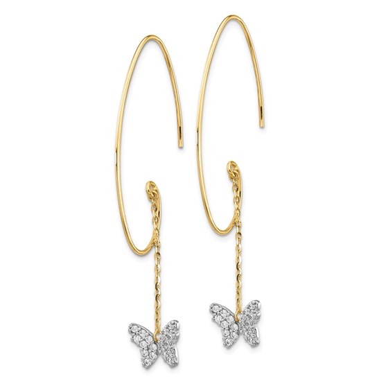 Cubic zirconia butterfly earrings Clearance