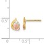 14k Two-Tone Cubic Zirconia Flower Post Earrings - 48 mm