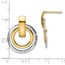 14K Two-tone D/C Post Dangle Earrings - 24.5 mm