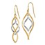 14k Two-tone Dangle Earrings
