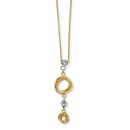 14k Two-tone Diamond-cut Beads & Love Knots Necklace - 18 in.