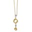 14k Two-tone Diamond-cut Beads & Love Knots Necklace - 18 in.