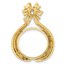 14K Two-tone Diamond Teardrop Bow 16.5 mm Coin Bezel Mtg