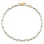14K Two-tone Fancy Box Links 7.5in Bracelet - 7.5 in.