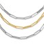 14K Two-tone Fancy Link Necklace - 18.25 in.