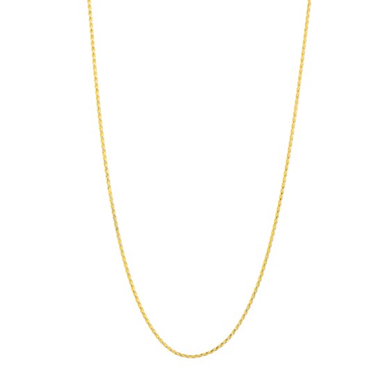 14K Two Tone Gold 0.85 mm Wheat Chain w/ Lobster Clasp - 18 in.