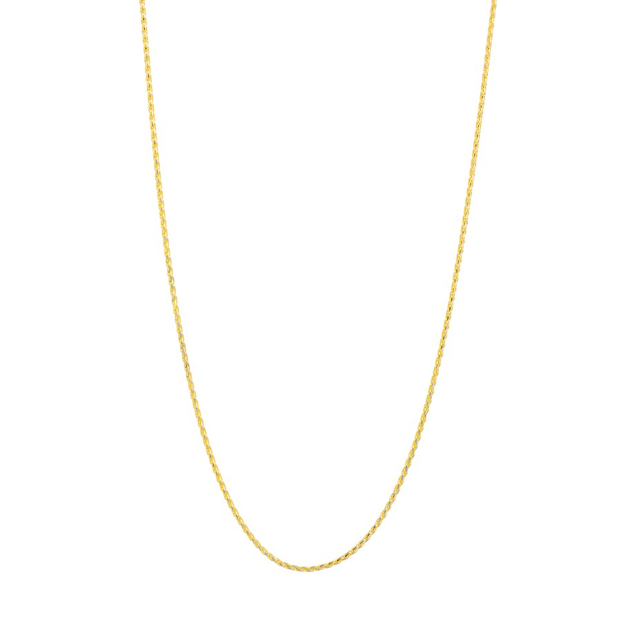 14K Two Tone Gold 0.85 mm Wheat Chain w/ Lobster Clasp - 20 in.