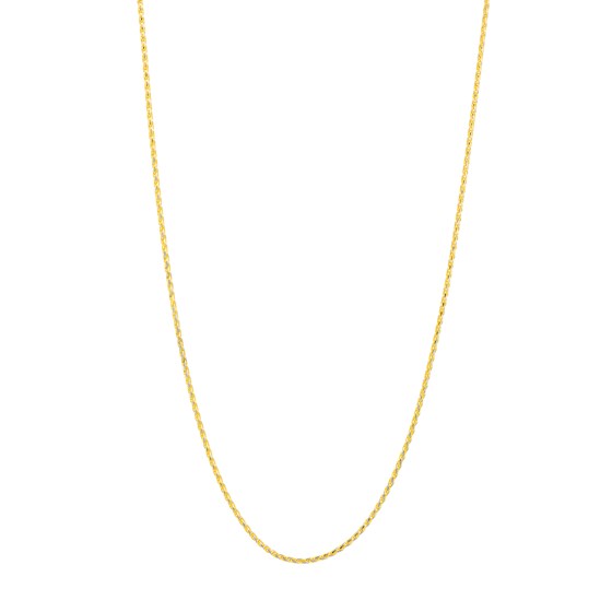 14K Two Tone Gold 0.85 mm Wheat Chain w/ Lobster Clasp - 20 in. 14K Two Tone Gold 0.85 mm Wheat Chain w/ Lobster Clasp - 20 in.