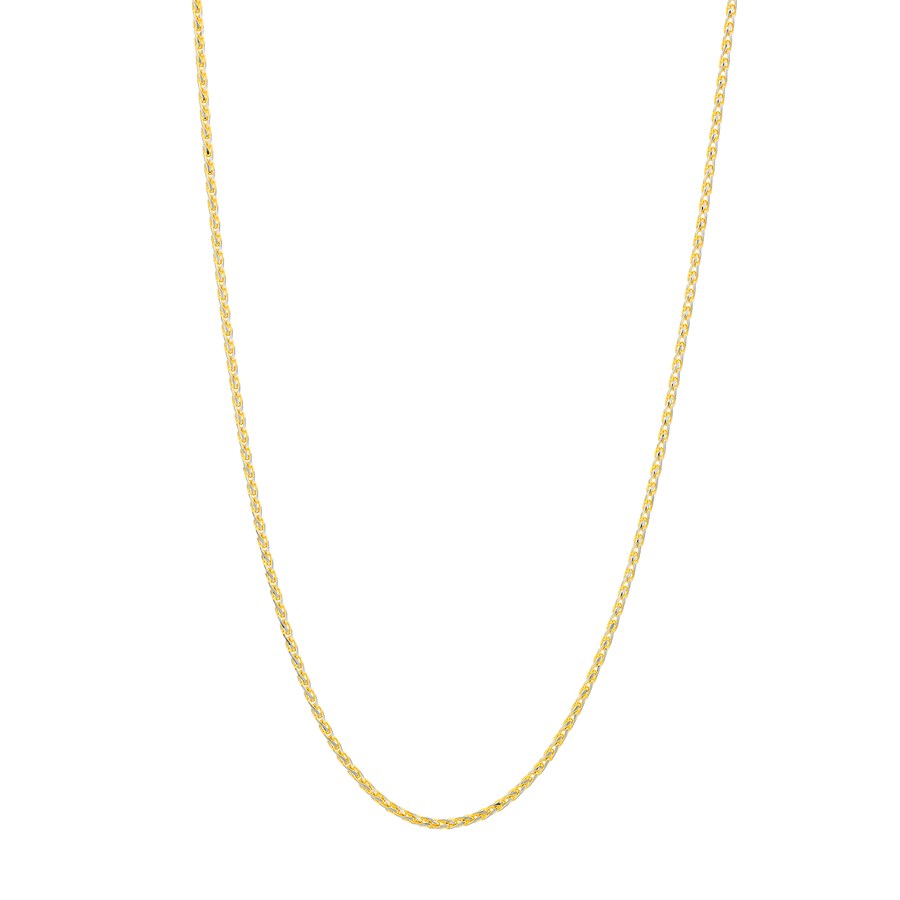 14K Two Tone Gold 1.05 mm Wheat Chain w/ Lobster Clasp - 16 in.