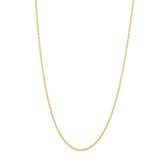 14K Two Tone Gold 1.05 mm Wheat Chain w/ Lobster Clasp - 20 in.