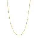 14K Two Tone Gold 1.45 mm Singapore Chain - 20 in.