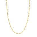 14K Two Tone Gold 3.9 mm Figaro Chain w/ Lobster Clasp - 18 in.