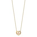 14K Two-Tone Hearts CZ with 2IN EXT Necklace - 20 in.