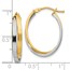 14K Two-tone Hinged Hoop Earrings - 23 mm