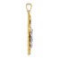 14K Two-tone Hollow Crucifix Pendant - 32.4 mm