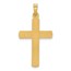 14K Two-tone Hollow Crucifix Pendant - 32.4 mm