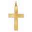 14K Two-tone Hollow INRI Crucifix Pendant - 34.2 mm