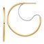 14k Two-Tone Large Polished Hoop Earrings - 2x30 mm