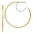 14k Two-Tone Large Polished Hoop Earrings - 2x45 mm