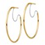 14k Two-Tone Large Polished Hoop Earrings - 2x45 mm