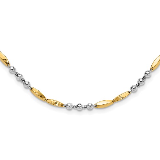 14K Two-tone Necklace - 18 in.