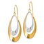 14k Two-tone Oval Dangle Earrings