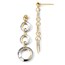 14K Two-tone Polished Circle Reversible Post Earrings - 37 mm