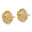 14K Two-tone Polished D/C Love Knot Earrings - 15.32 mm