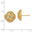 14K Two-tone Polished D/C Love Knot Earrings - 15.32 mm