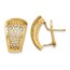 14K Two-tone Polished D/C Omega Back Earrings - 18 mm