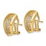 14K Two-tone Polished D/C Omega Back Earrings - 18 mm