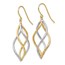 14K Two-tone Polished Dangle Earrings - 38.8 mm