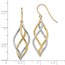 14K Two-tone Polished Dangle Earrings - 38.8 mm