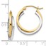 14K Two-tone Polished Hinged Hoop Earrings - 20 mm