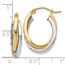 14K Two-tone Polished Hinged Hoop Earrings - 23 mm