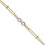 14K Two-tone Polished Multi-Strand Infinity Bracelet - 7.5 in.