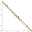 14K Two-tone Polished Multi-Strand Infinity Bracelet - 7.5 in.