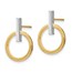14K Two-tone Polished Post Dangle Earrings - 18.09 mm