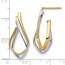 14K Two-tone Polished Post Earrings - 28.58 mm