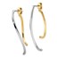 14K Two-tone Polished Post Front & Back Earrings - 41.38 mm