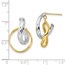14K Two-tone Polished Twisted Hoop Earrings - 22 mm