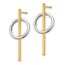 14K Two-tone Post Dangle Earrings - 31.68 mm