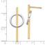 14K Two-tone Post Dangle Earrings - 31.68 mm