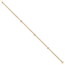 14K Two-tone Puff Heart 10in Anklet - 10 in.