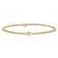 14K Two-tone Puff Heart 10in Anklet - 10 in.