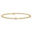 14K Two-tone Puff Heart 10in Anklet - 10 in.