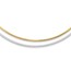14K Two-tone Reversible 2mm Omega Necklace - 16 in.